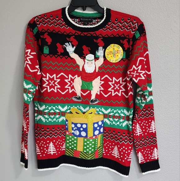 Blizzard Bay Men's Long Sleeve Ugly Christmas Sweater/ M - Picture 3 of 13